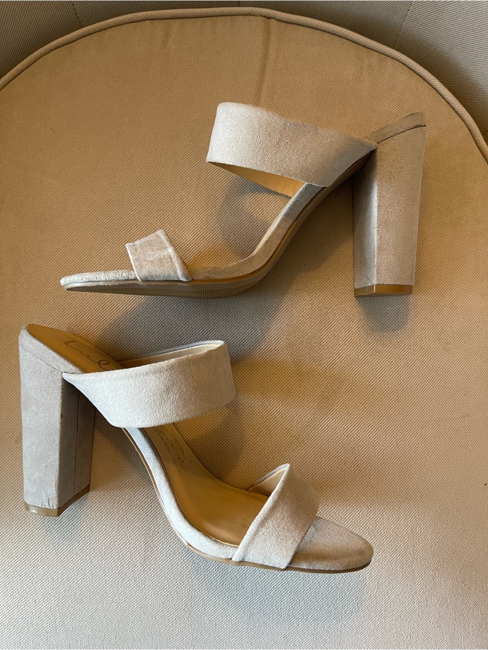 Lulus Faux Suede Block Heel Mules (Size 9)
